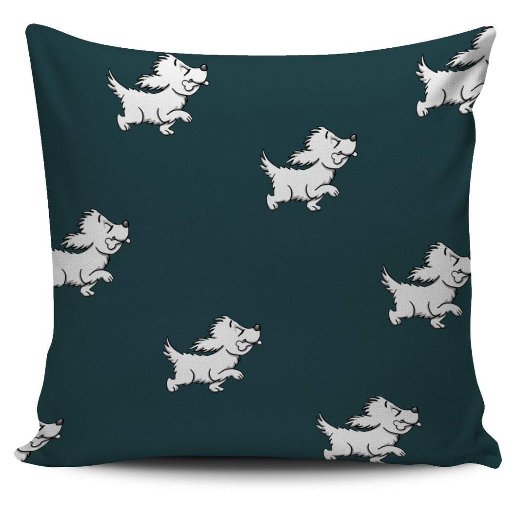 Dog and Bone Pillow Cover