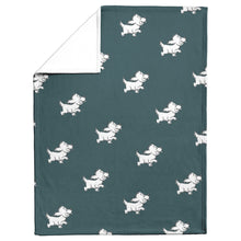 Load image into Gallery viewer, Blue Dog Throw Blanket
