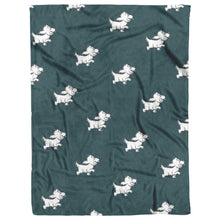 Load image into Gallery viewer, Blue Dog Throw Blanket
