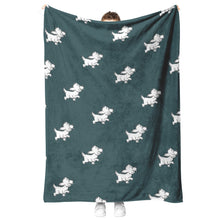 Load image into Gallery viewer, Blue Dog Throw Blanket
