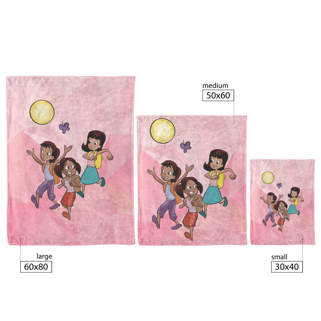 Pink Fleece Throw Blanket